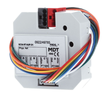 MDT SCN-RT4UP.01 4-fold temperature controller/sensor, surface-mounted for KNX home automation