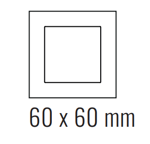 EKINEX EK-DQS-CHA Placca Deep (FF e 71 e 20Venti ) quadrata -METAL HT (CROMATO)  - champagne