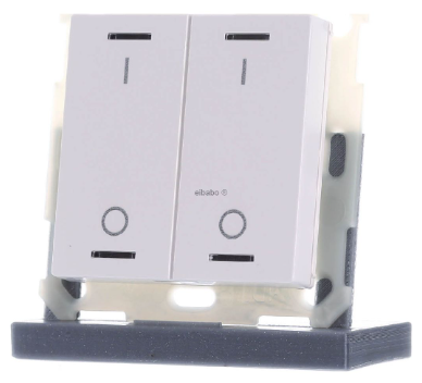MDT BE-TAL55T2.B1 Lampada a pulsanti KNX 55, 2x, RGBW, con sensore di temperatura, bianco puro lucido, commutabile