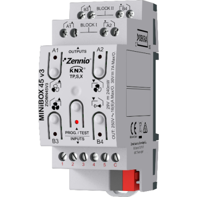 ZENNIO ZIOMN45V3 MiniBOX45v3-4OUT,16A/5IN AD