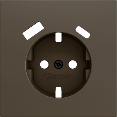 ZENNIO ZS70CSC2USM ZS70. Schuko socket cover with USB C and A - Mocha