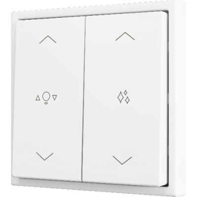 ZENNIO ZS702PB4MWC ZS70. Double Soft push button for 4 binary inputs