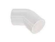 THERMOSTICK AABI-E25-45B 45 degree curve in white ABS. Diameter. 25 mm