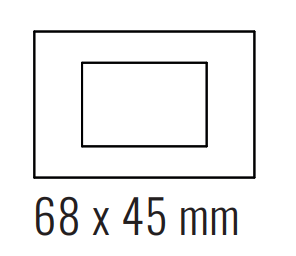 EKINEX EK-PRG-FCO Placca 71 (Form/Flank/NF) rettangolare FENIX NTM - 1 finestra