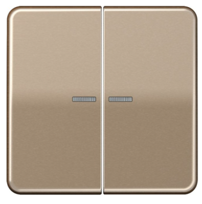 JUNG CD10921STRFGB Pulsante KNX RF, 2 canali, bronzo dorato