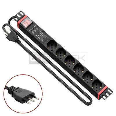 WP RACK WPN-PDU-I06-06 19 RACK PDU WITH 6 ITALIAN/SCHUKO SOCKETS +SURGE PROTECTION"