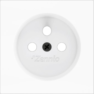 ZENNIO ZS70CTFSMW ZS70. Cover for French socket with screws 70x70 mm