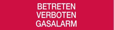 COOPER CSA FIRE CSA08676 50XX SERIES WORDING “BETRETEN VERBOTEN GASALARM”