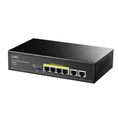 SKILLEYE SNE-SU040200P2EV01 Switch, 4x 10/100Mbps POE/POE+, 2x 10/100Mbps, EXT
