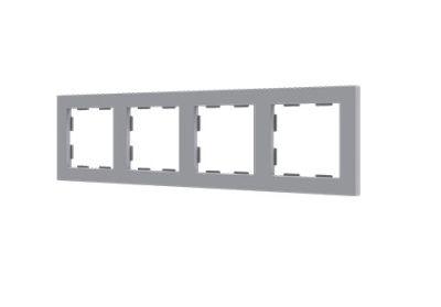 ZENNIO 980000406 Cornice 4 posti ZS55, argento