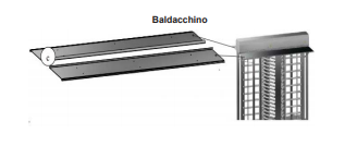 NICE TORNELLI CANLGZIN Baldacchino per CAGE TWIN o BIKELONE - Zinato a caldo e verniciato a polvere