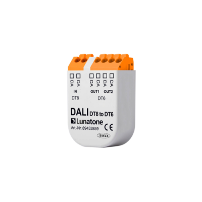 LUNATONE 89453859 Converter DALI in DT8 TC to 2 x DALI broadcast out