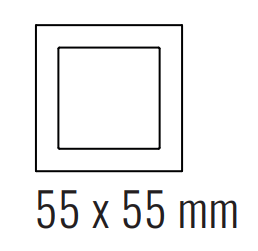 EKINEX EK-PQG-FBL Placca FF/71 (Form/Flank/NF) quadrata FENIX NTM - 1 finestra