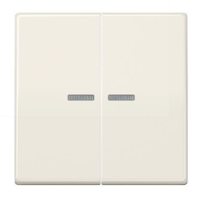 JUNG AS10921STRF Pulsante KNX RF, 2 canali, bianco