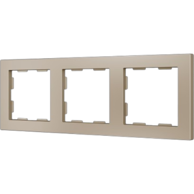 ZENNIO 980000304 ZS55. 3-gang Frame - Champagne