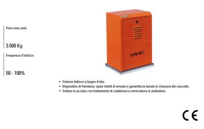 FAAC 109885 884 GEARMOTOR (3,500 KG) 400V.