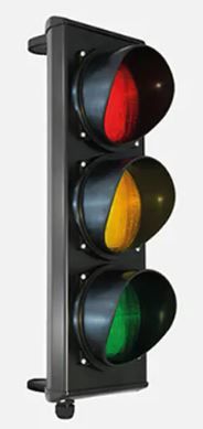 DOMOTIME SML3L230V Aluminium traffic light - 3 LED lights at 230 Vac - lens diameter 120 mm