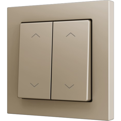 ZENNIO ZS552PB4SHC ZS55. Double Soft push button for 4 binary inputs