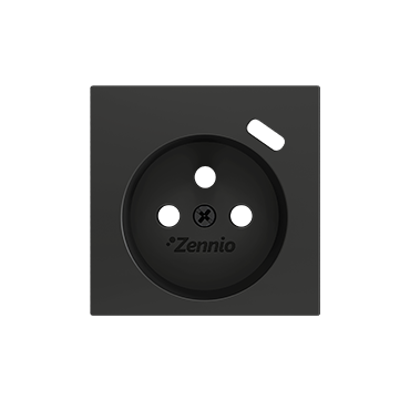 ZENNIO ZS55CF1USA ZS55. French socket cover with USB C 55x55 mm - An