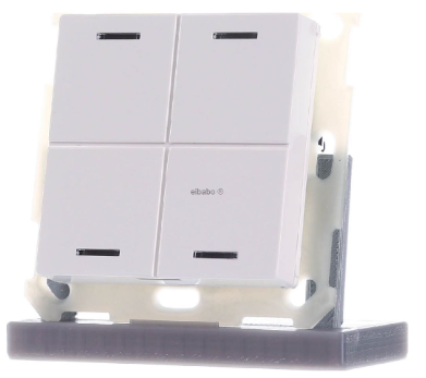 MDT BE-TAL5504.01 EIB, KNX, Push Button Lite 55 4 volte, RGBW, neutro, finitura bianca lucida BE-TAL5504.01