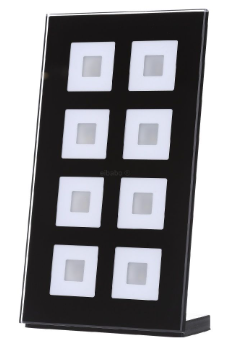 MDT RF-GTT8S.01 Pulsante KNX RF + vetro 8 volte Plus con attuatore con misurazione della temperatura ambiente