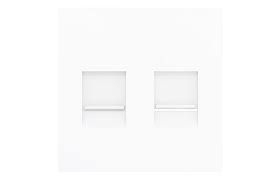 ZENNIO 830001309 Cover RJ45 doppia ZS55,bianco opaco
