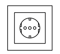 EKINEX EK-PSC-IT-GBS Frontalino presa IT quadrata (55x55) verniciata effetto METALLO