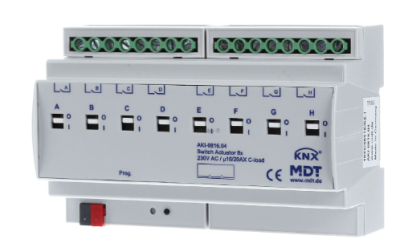 MDT AKI-0816.04 Attuatore di commutazione 8 volte per automazione domestica KNX AKI-0816.04