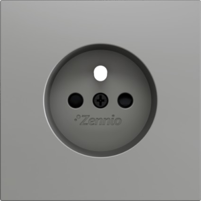 ZENNIO ZS70CFSS ZS70. French socket cover 70x70 mm - Silver