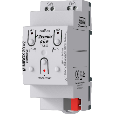 ZENNIO ZIOMN20V2 MiniBOX20v2-2OUT,16A