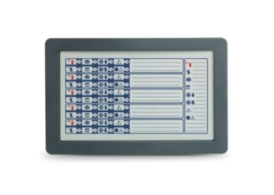 INIM FIRE FPMEXT-G Front module equipped with 40 three-color LEDs that replicate the signals of up to 5 IFMEXT cards