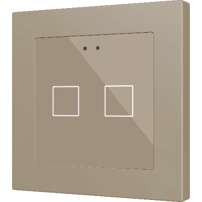 ZENNIO ZVIFR55X2C FLAT RGB 55 X2. PULSANTE CAPACITIVO IN VETR