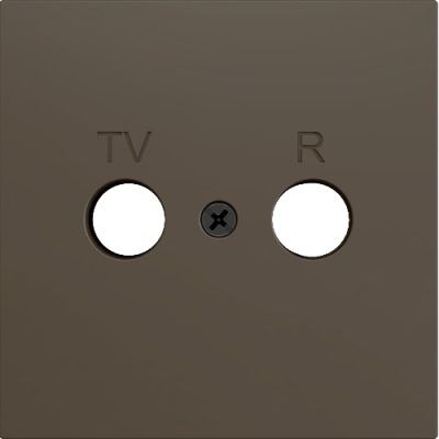 ZENNIO ZS70CTVRM ZS70. Cover plate for TV/R insert 70x70 mm - Mocha