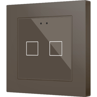ZENNIO ZVIFR55X2M Flat RGB 55 X2. Glass capacitive push button 55x55