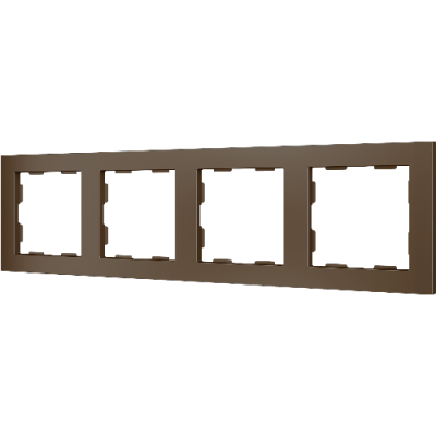 ZENNIO 980000403 ZS55. 4-gang Frame - Mocha
