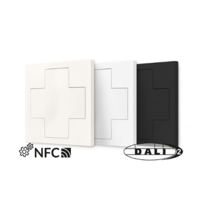 LUNATONE 86459793-W-NFC configurable 4 button switch plate white RAL9010,
