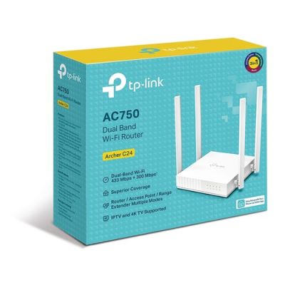 TP LINK ARCHER C24 AC750 DUALBAND WIFI ROUTER