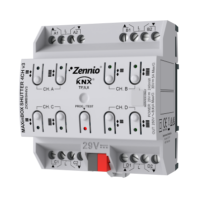 ZENNIO ZIOMBSH4V3 MAXinBOX veneziane,4OUT
