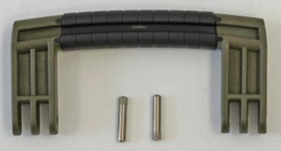 GT LINE KIN.1368 Side handle, green, rubber coating