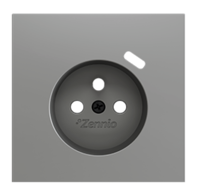 ZENNIO ZS70CF1USS ZS70. French socket cover with USB C 70x70 mm - Si
