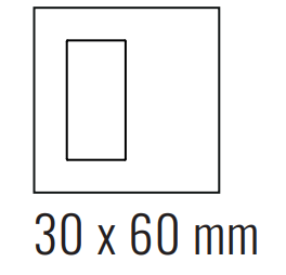 EKINEX EK-DQT-FGL Placca Deep (FF e 71 e 20Venti ) quadrata - FENIX NTM grigio londra