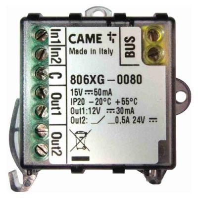 CAME 806XG-0080 MODULO BUS 2 INGRESSI E 2 USCITE