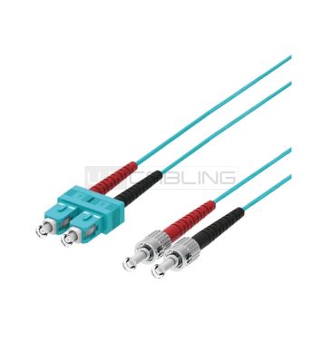 WP RACK WPC-FP3-5STSC-100 FIBER OPTIC MULTIMODE PATCH CORD 50/125 ST-SC, 10 MT. OM3