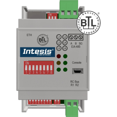 INTESIS INBACPAN001R000 Panasonic ECoi and PACi systems at the BACnet IP/MSTP interface