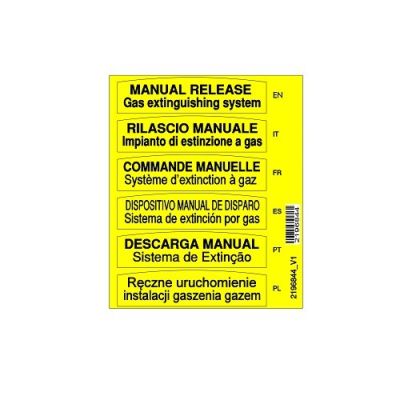 ARITECH INCENDIO 2196844 Set di etichette per avvisatore manuale giallo 240