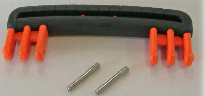 GT LINE KIN.0468 Handle, orange, black rubber coating (m