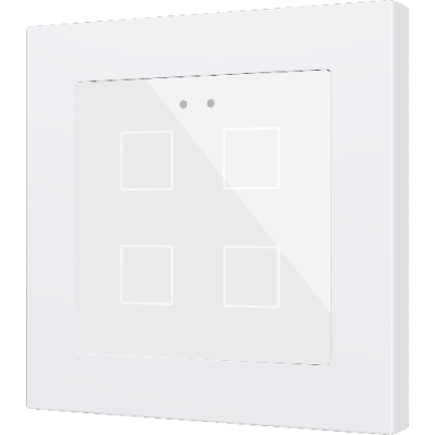 ZENNIO ZVIFR55X4W Flat RGB 55 X4. Pulsante capacitivo 55x55 - 4 tasti