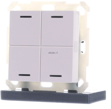 MDT BE-TAL55T4.01 KNX Button Light 55 4 volte, RGBW, con sensore di temperatura, bianco puro lucido