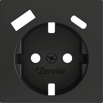 ZENNIO ZS55CSC2USA ZS55. Schuko socket cover with USB C and A 55x55 m
