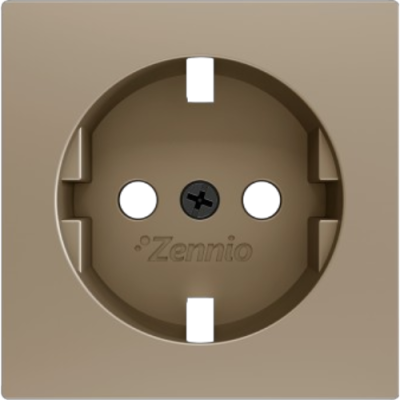 ZENNIO ZS70CTSCSC ZS70. Cover for Schuko socket with screws 70x70 mm